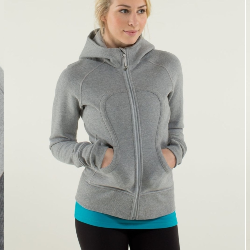 Lululemon Scuba Hoodie (Lined Hood)Heathered light Grey